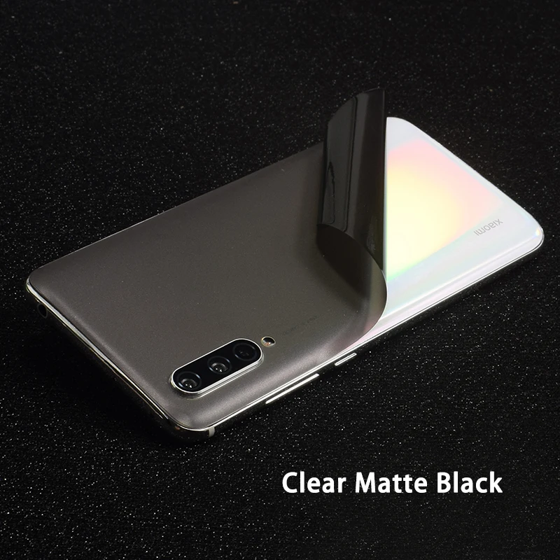 Clear Matte Black 3D наклейка из углеродного волокна для OnePlus 7 Pro, кожа/дерево, защитная задняя крышка для телефона, наклейка для OnePlus 6T 1+ 6, наклейка - Цвет: Clear Matte Black