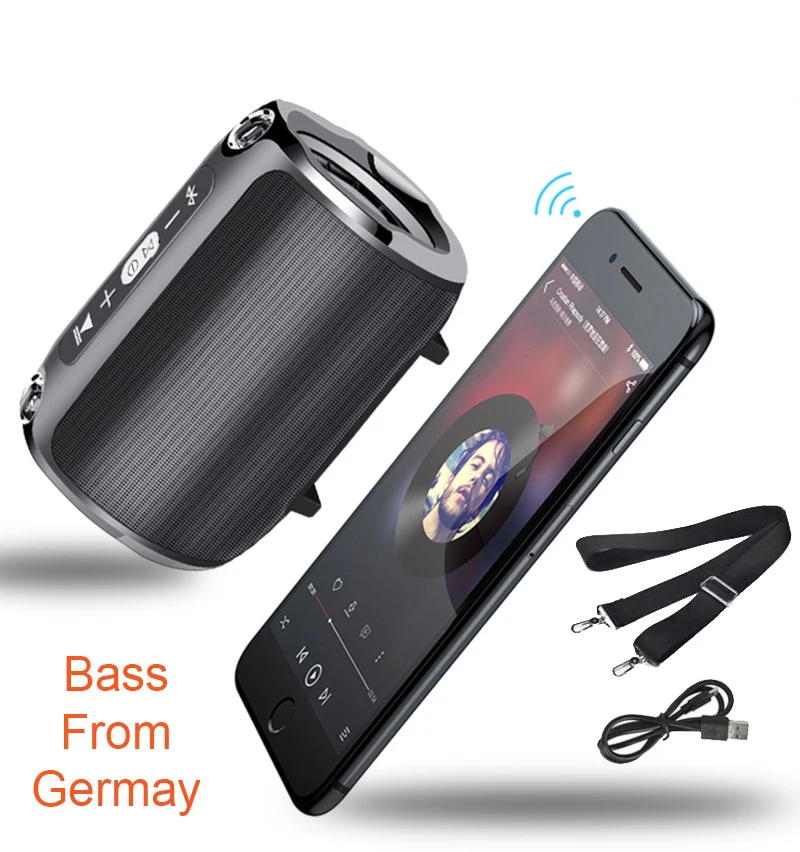 Портативная беспроводная Bluetooth колонка миниатюрная стерео Колонка для телефона