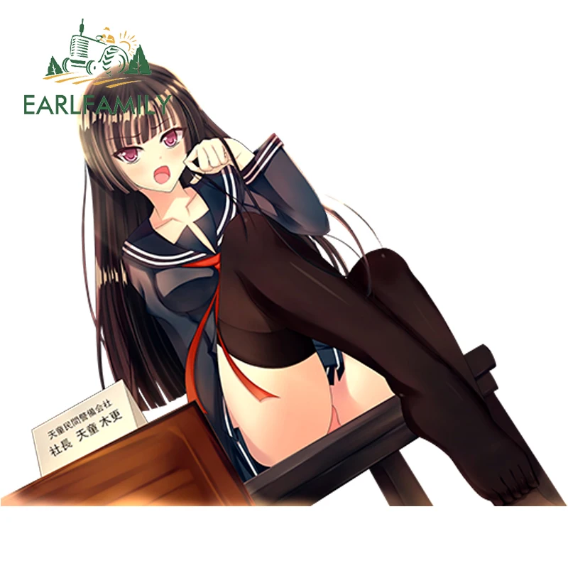 EARLFAMILY 13 см x 10 2 аниме модная Автомобильная Наклейка Черная пуля Tendou Kisara