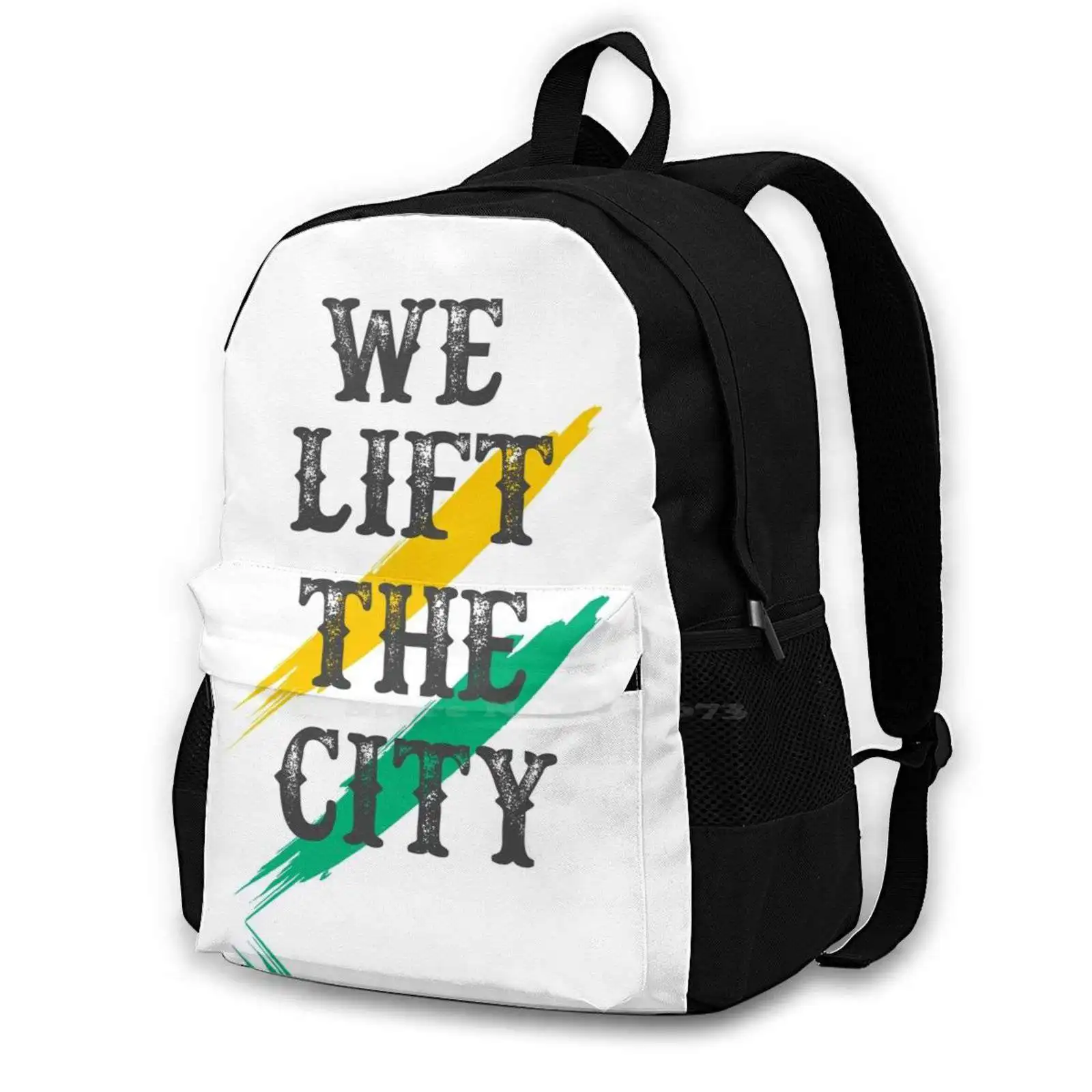 

Футболка We Lift The City, модный вместительный рюкзак для ноутбука, сумки для путешествий, город Торонто, бениб, искусственный клуб, фитнес, редкий