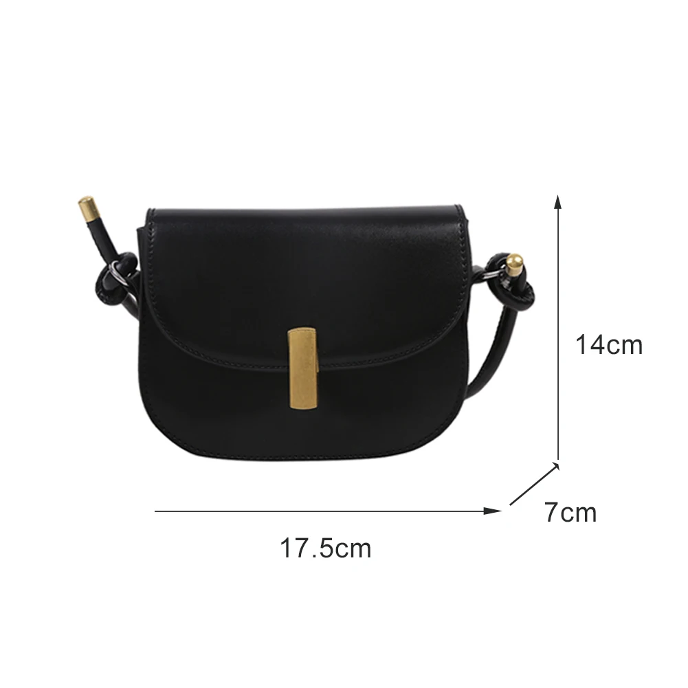 

Vintage Solid Color PU Leather Messenger Bags Women Tie Clasp Shoulder Handbags Travel Street Clutches