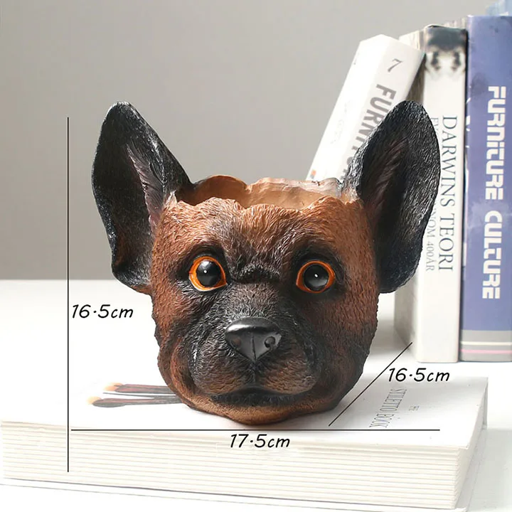 Смола открытый цветочный горшок большой вазон горшки мультфильм дизайн Сад