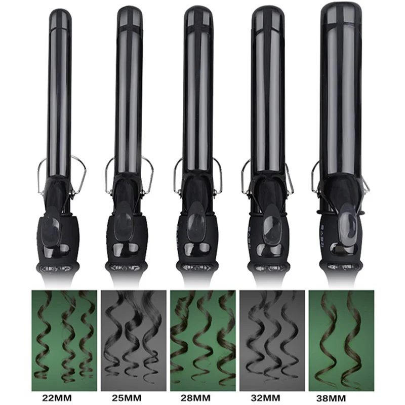 

Hair Curler 19/22/25/28/32/38mm Professional Hair Curling Iron LCD Digital Hair Roller Temperature Adjustment Styling Tools
