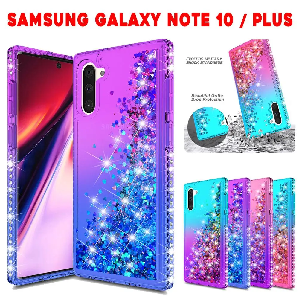 Чехол для Samsung Galaxy Note 10/Note 10 Plus Роскошный Жесткий чехол с блестками и