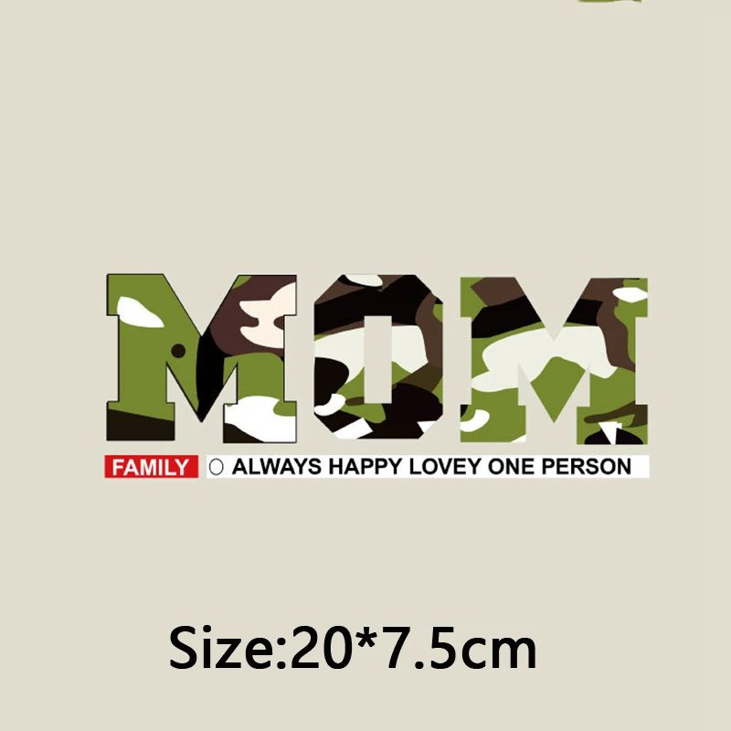 Камуфляжные Значки для родителей и детей переводные наклейки с помощью утюга