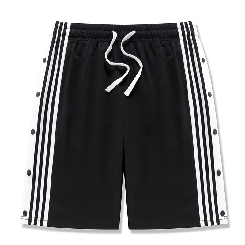 

Duhem striped breasted men's and women's shorts thin loose versatile casual Capris Korean fashion striped outer breasted pants