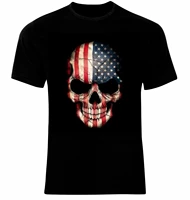 skull american flag usa american stars t shirt summer cotton o neck short sleeve mens t shirt new size s 3xl