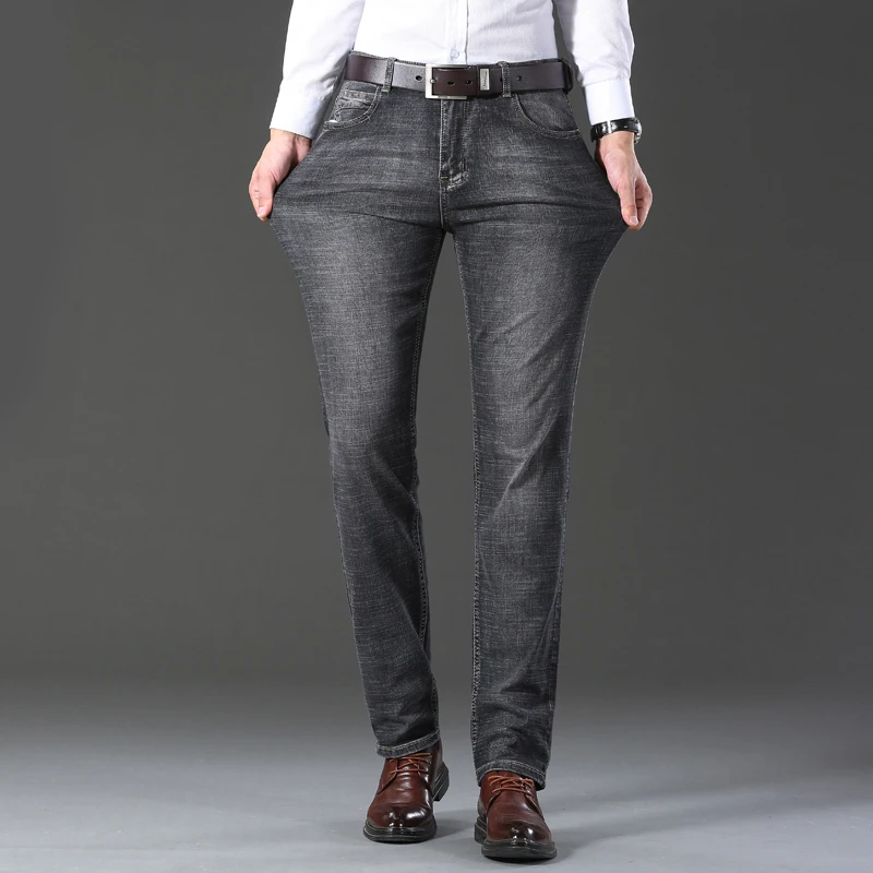 Denim Pants Stretch Men Jeans Vaqueros Hombre New Brand Men's Slim Elastic Jeans Fashion Business Classic Style Jeans