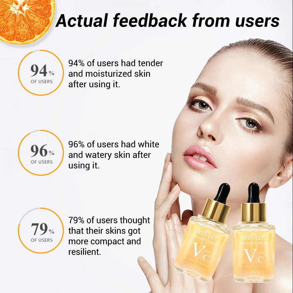 Увлажняющая антивозрастная Сыворотка для лица с витамином C и гиалуроновой