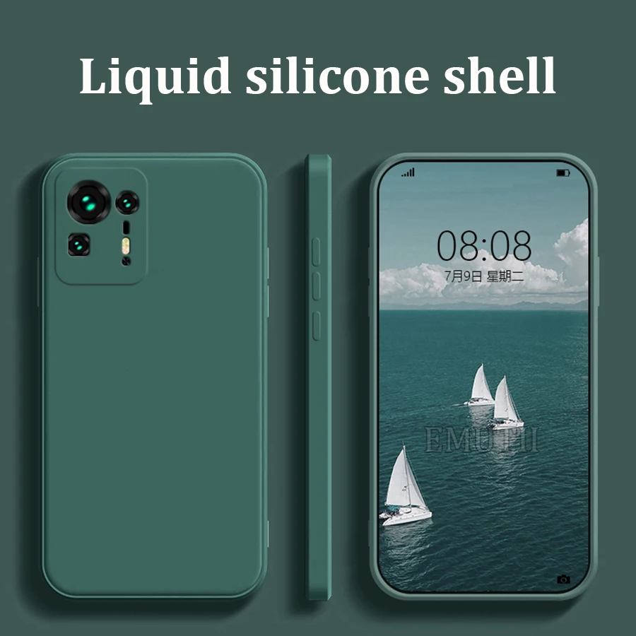 Жидкий Силикон для Xiaomi Mi Mix 4 11T чехол квадратный Redmi Note 10S 10 Pro Max 11 11i 10T lite Civi 1s Poco X4 M4