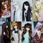 Bybrana, длинные прямые волосы для девочек, черные волосы, 13, 14, парики для шарнирных кукол, бесплатная доставка