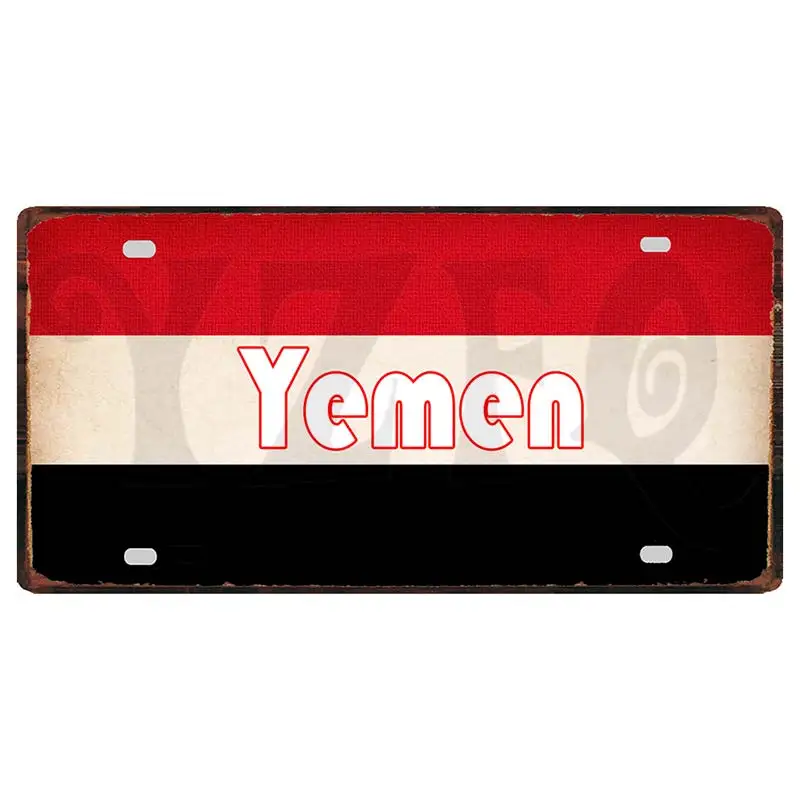 Национальный флаг 30X15CM винтажный металлический знак табличка для настенного