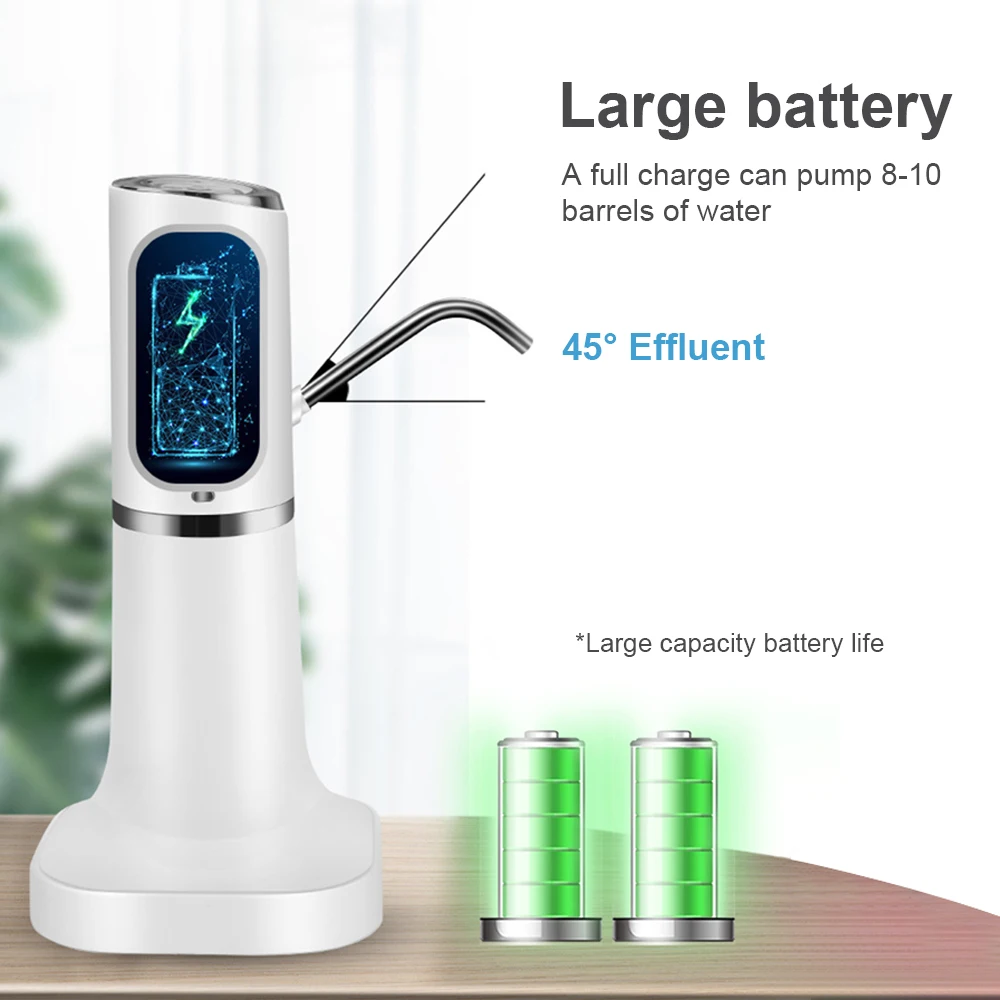 

Water Bottle Pump USB Charging Mini Automatic Electric Water Dispenser Pump Bottle Water Pump Auto Switch Drinking Dispenser