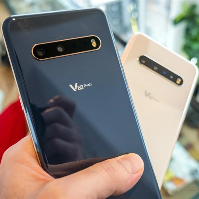 lg v60 thinq 5g uskorean version v600 unlocked mobile phone 6 8 8gb ram 128256gb rom octa core 64mp camera android smartphone free global shipping