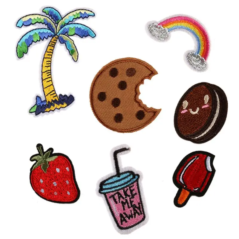 7 шт. 4 стиля Вышивка пришить утюг на патч значок DIY сумка Одежда полиэстер