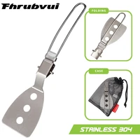 outdoor foldable ultralight cooking shovels aluminum alloy shovel cookware spatula for picnic camping hiking