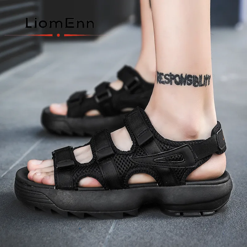 

Brand Platform Sandals for Women 2021 New Summer Black White Sandals High Heels Female Sport Shoes Woman Designer Big Size 35-44