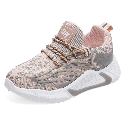

2021 New Flying Woven Breathable Sneakers Women Wild Korean Sneakers Women Low-Top Lace-Up Running Shoes Women White Shoes