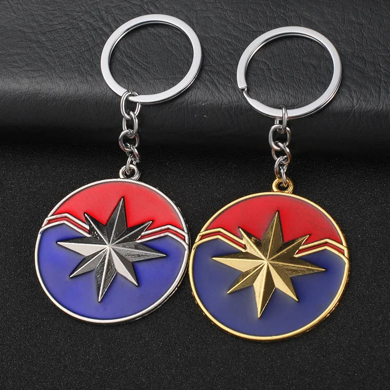 

Disney Legends Avengers Captain Marvel Keychain Metal Pendant Kid Gift Key Chain New Keyring