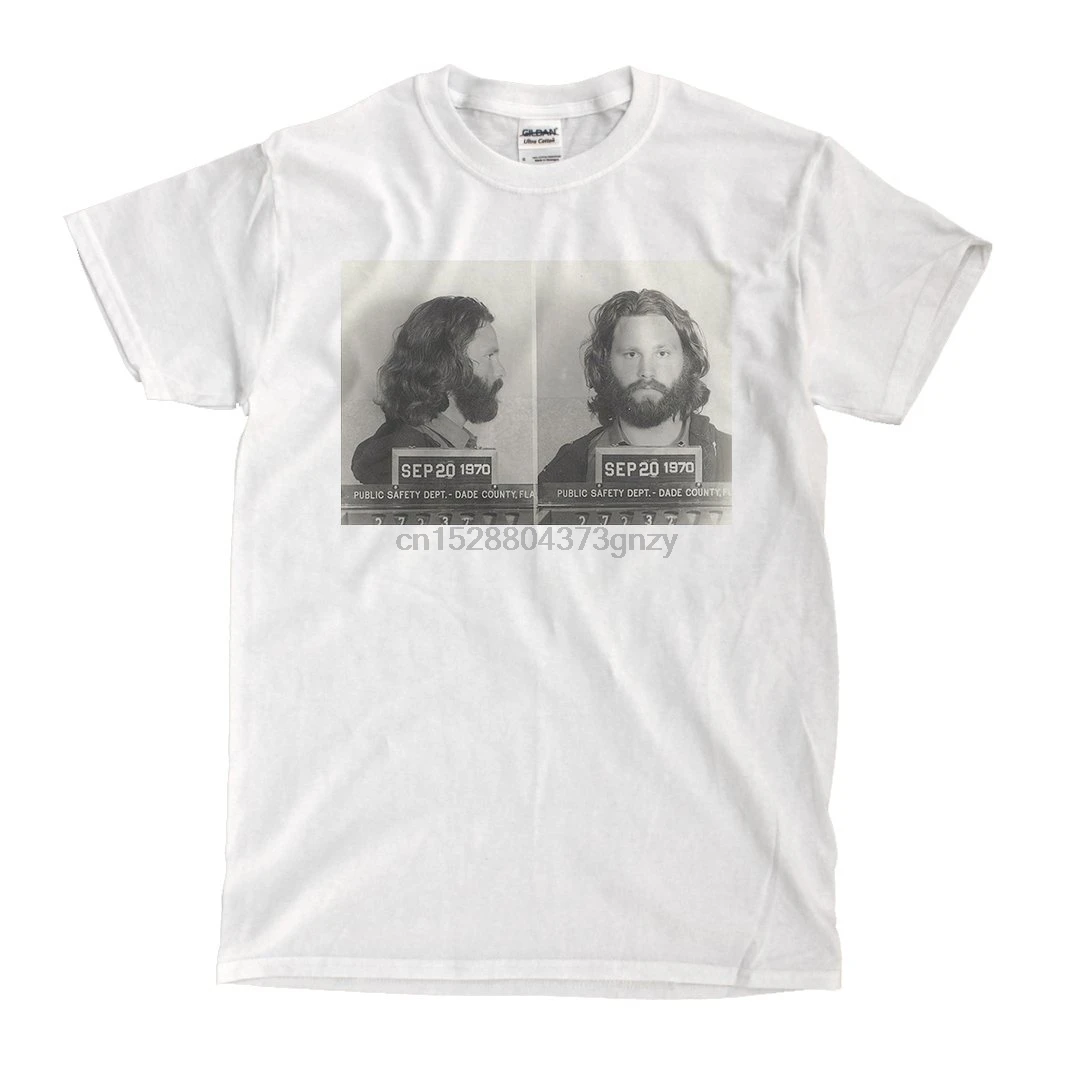 JIM morrison mugshot футболка с круглым вырезом модная повседневная Высококачественная