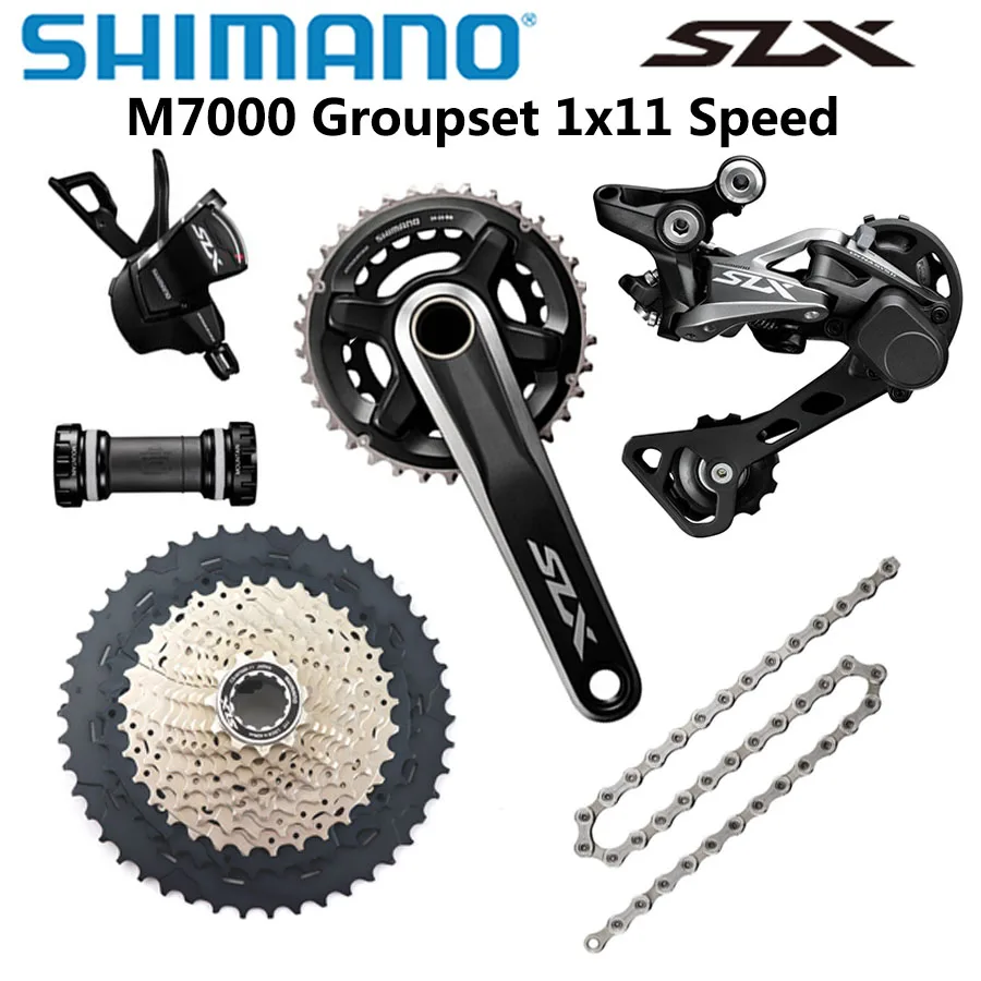 Shimano DEORE SLX M7000 набор групп 32T 34T коленчатый комплект для горного велосипеда 1x11-Speed 42T 46T M7000 задний переключатель рычага переключения передач