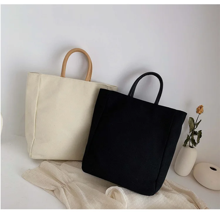New fashion simple leisure Tote Bag student schoolbag large capacity canvas briefcase