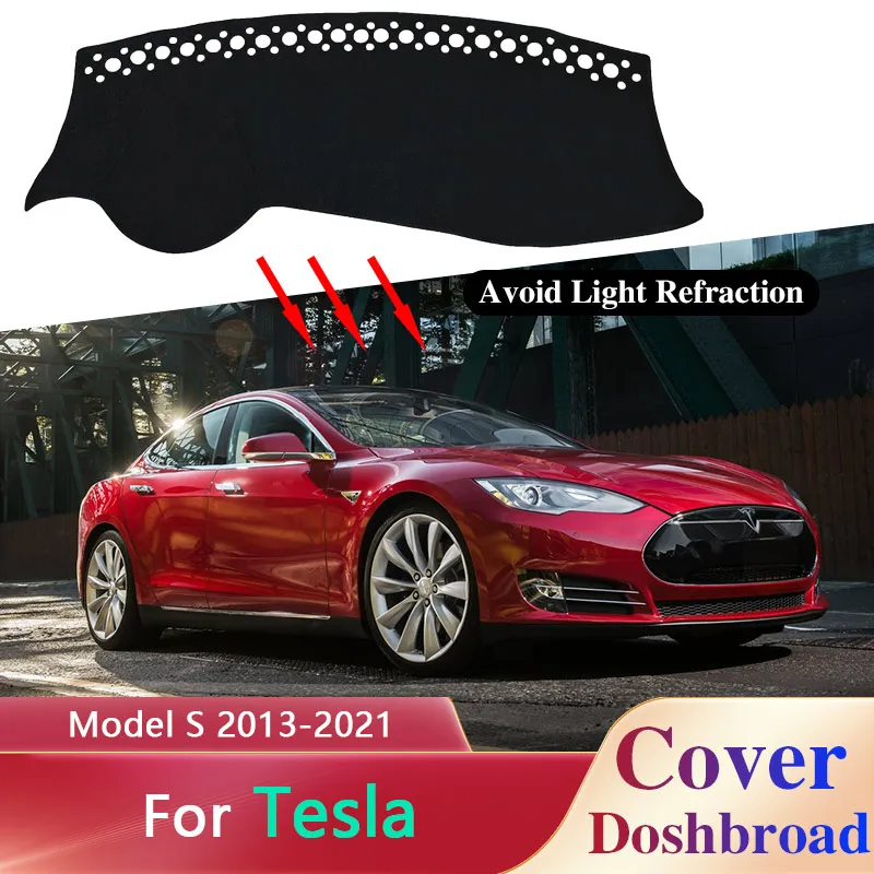 

Dashboard Cover Dash Board Mat Carpet Dashmat for Tesla Model S Elizabeta 2013~2021 2014 2015 Pad Sunshade Cushion Accessories