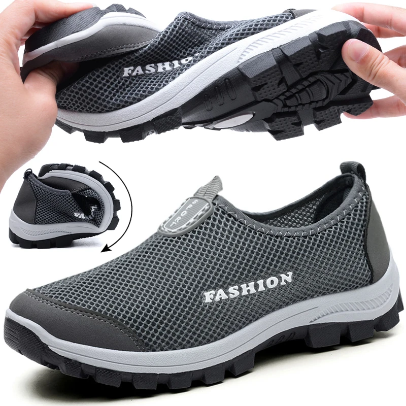 

Men's shoes summer shoes lazy breathable mesh surface a pedal old Beijing cloth shoes, leisure shoes men's sneakers