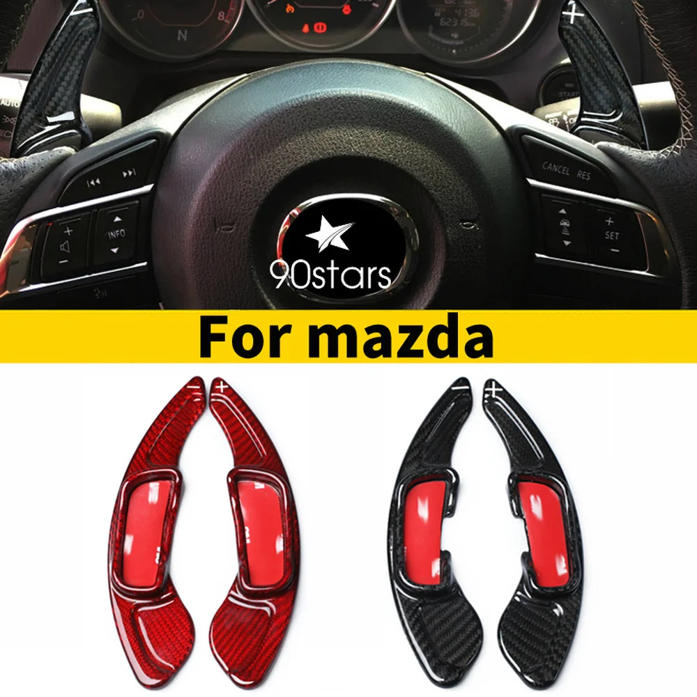 Углеродное волокно руль DSG переключения весла для Mazda 3 6 CX 5 BM GJ Mazda3 Mazda6 CX3 CX5 весло