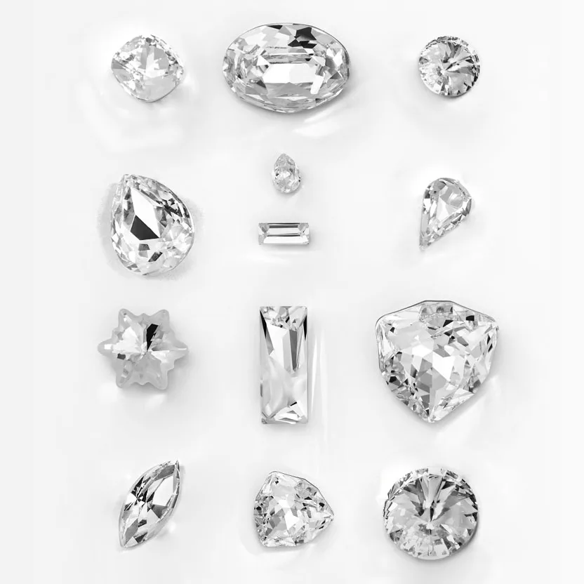 

10pcs Fashion Crystal Clear Nail Art Mix Shape Fancy Shaped K9 Glass Stones Nails Crystal For 3D Nail Art Decorations