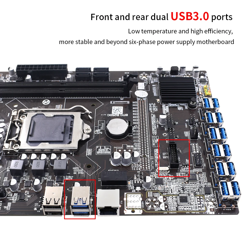 Материнская плата TISHRIC B250 BTC для майнинга комплект материнской платы B250C 12 PCI-E X16 PCIE
