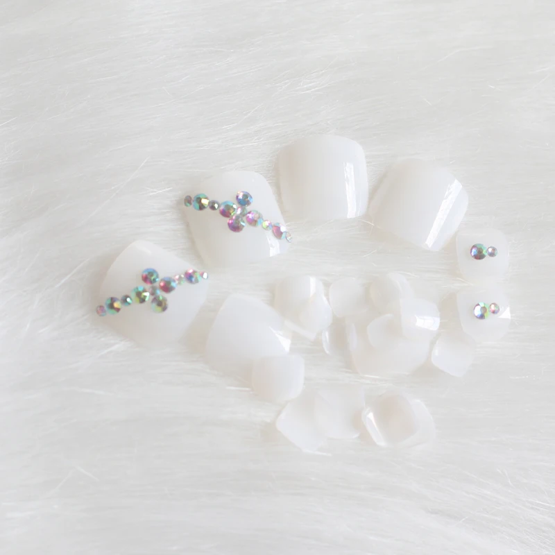 

24 шт., роскошные модные стразы с кристаллами, искусственные ногти, сексуальный натуральный цвет