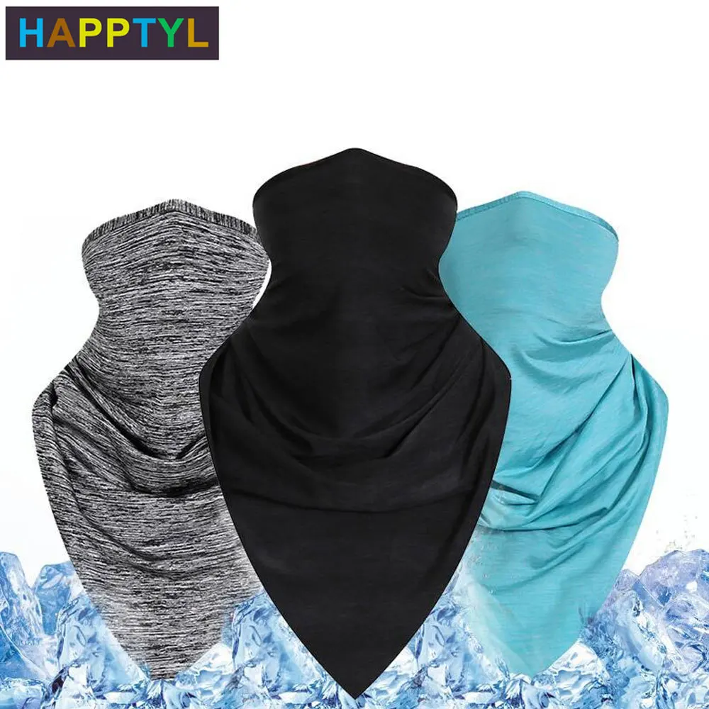 HAPPTYL ледяной Шелковый охлаждающий волшебный шарф маска для лета Солнцезащитный