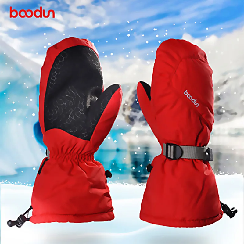 

Boodun Ski Gloves Women Men 2 Fingers Snowboard Gloves Snowmobile Winter Skiing Mitten Windproof Waterproof Unisex Snow Gloves