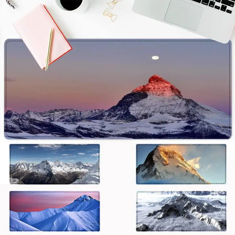 

Brand Snow mountain natural landscape Mouse Pad Gaming MousePad Large Big Mouse Mat Desktop Mat Computer Mouse pad For Overwatch