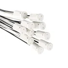 10 шт. G4 ламповый патрон 30 см белая черная Автомобильная сирена, легкая в установке, 12В G4 держатель лампы для светодиодный кристалл галогенные G4 светильник лампочка