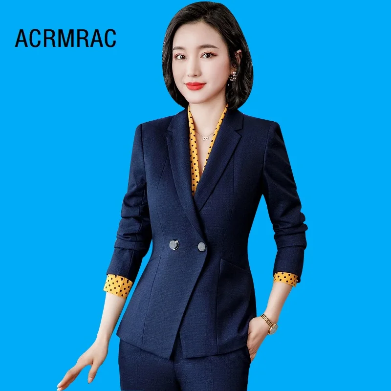 

Women suits Slim autumn winter jacket Pants 2-piece set OL Formal Women pants suits Woman set suits 9903