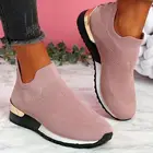 2021 новые летние кроссовки; Женская повседневная обувь с дышащей сеткой светильник женская обувь с подошвой из вулканизированной резины летние женские слипоны на плоской подошве спортивная женская обувь