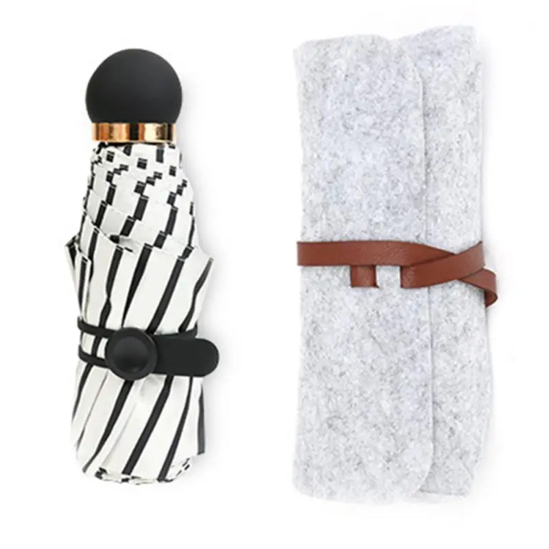 

2021 Stripe Quality Rubber Metal Umbrella Men Woman Windproof Waterproof Anti UV Folding Hiking Outdoor Tools Travel Equipment