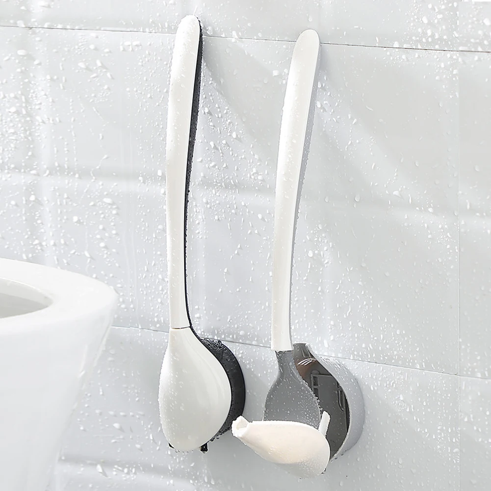 

Automatic Open-Cover Toilet Brush Holder Set Wall Mounted Home Bathroom Wc Cleaning Tools Brushes New House Gifts