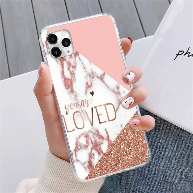 

Marble text Phone Case For iphone 12 5 5s 5c se 6 6s 7 8 plus x xs xr 11 pro max mini