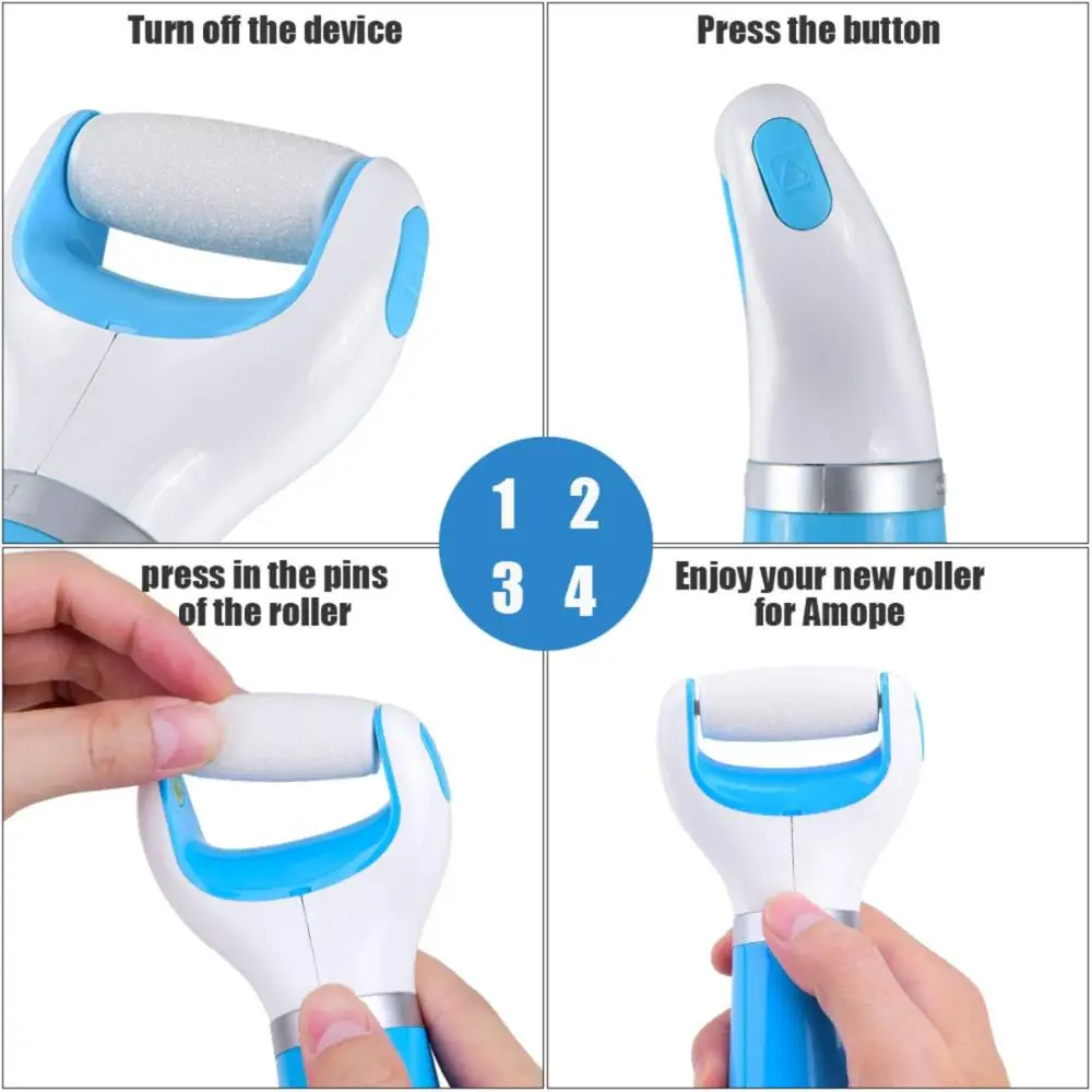 

Electric Foot File Pedicure Machine Replacement Roller Heads For Velvet Smooth Dead Skin Callus Remover Foot Care