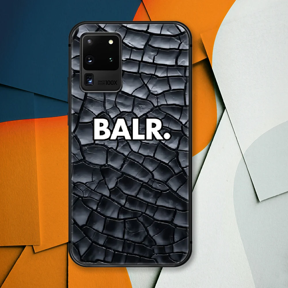 

Balr Sport Soccer Brand Phone Case For Samsung Galaxy Note S 8 9 10 20 Plus E Lite Uitra black Waterproof 3D Hoesjes Luxury