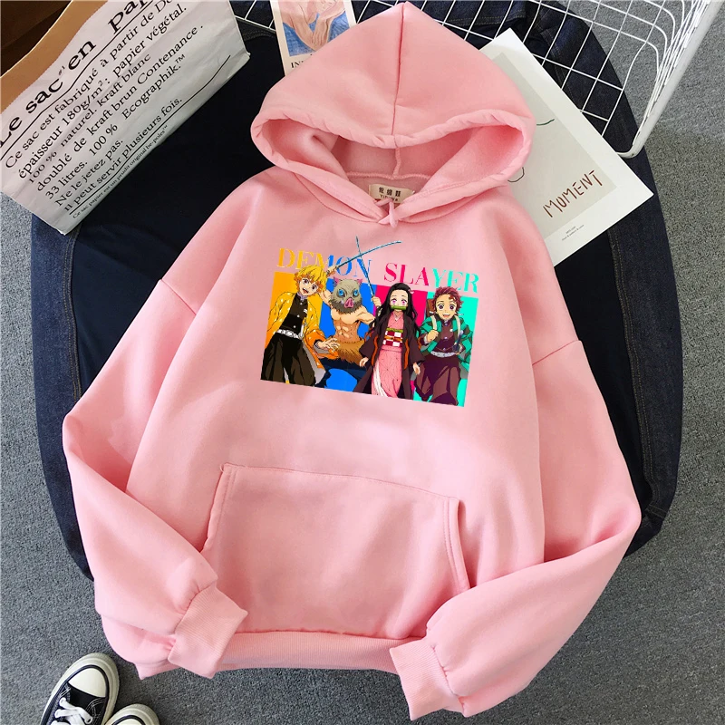 

Hot sales Fashion Demon Slayer hoodie overzes black color DIY custom picture hoodies Harajuku Pullover casual Hip Hop Sweatshirt