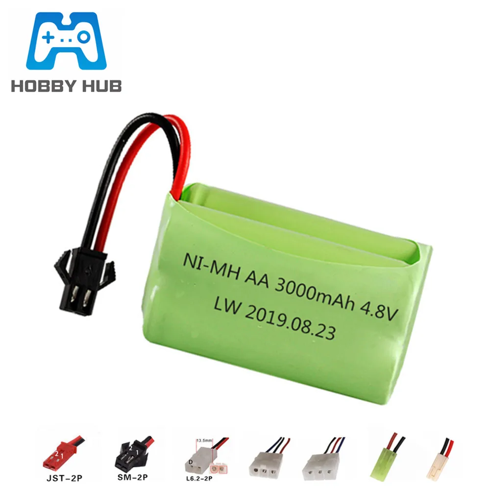 

4.8v 3000mah NiMH Battery For Rc toys Cars Tanks Robots Gun Boat 4.8v Rechargeable Battery 4* AA Battery Pack 1pcs to 10pcs