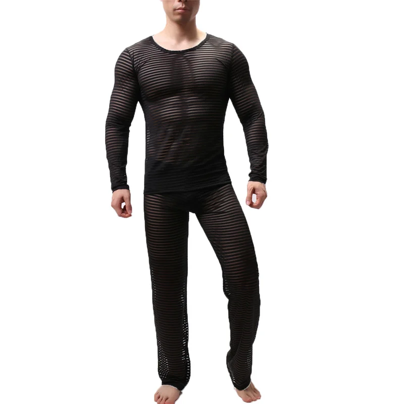 Мужские комплекты нижнего белья прозрачные Свободные повседневные спортивные