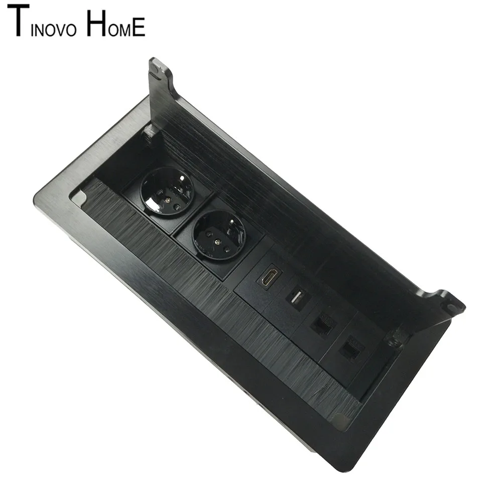 Розетка для офисной конференции настольная/2 розетки питания европейского