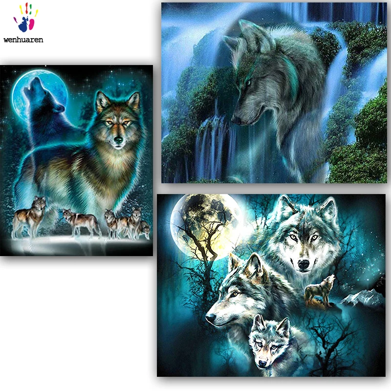 DIY картинки для раскраски по номерам с цветами гордо оборотни живопись рисование