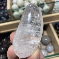 rare beatiful natural stone clear crystal oval shape polished energy crystal healing drop shipping