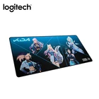 Коврик для мыши Logitech G840, ограниченная серия, большой коврик для офисного компьютера, коврик для игровой мыши, для совместной работы, KDA, Настольный коврик